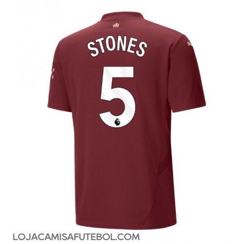 Camisa de Futebol Manchester City John Stones #5 Equipamento Alternativo 2024-25 Manga Curta